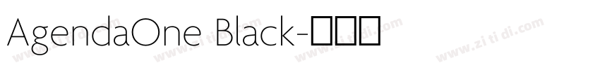AgendaOne Black字体转换